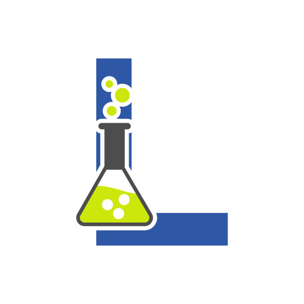 字母L实验室标志概念为科学，保健，医疗，实验室，化学和自然符号图片下载