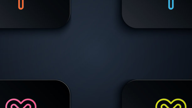 彩色霓虹灯线棒棒糖图标孤立在黑色图片下载