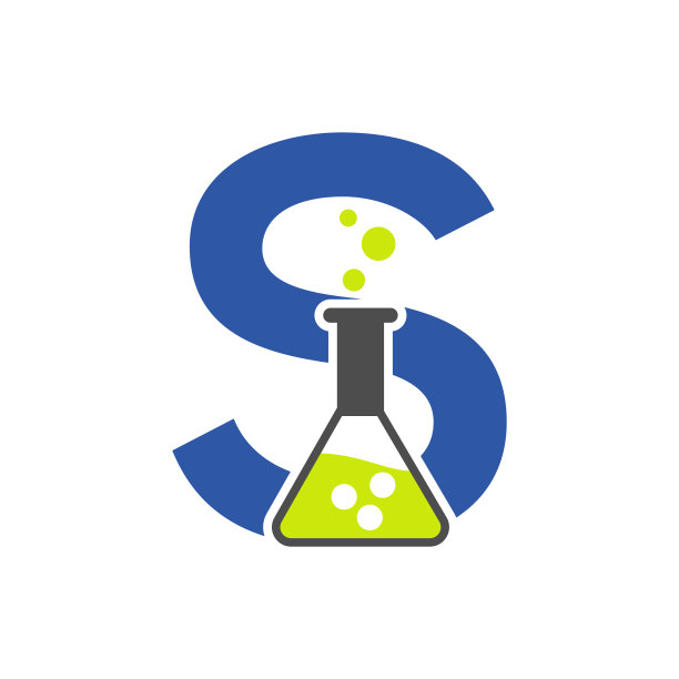 字母S实验室标志概念为科学，保健，医疗，实验室，化学和自然符号图片下载