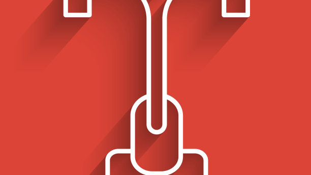 白线路灯系统图标与图片下载