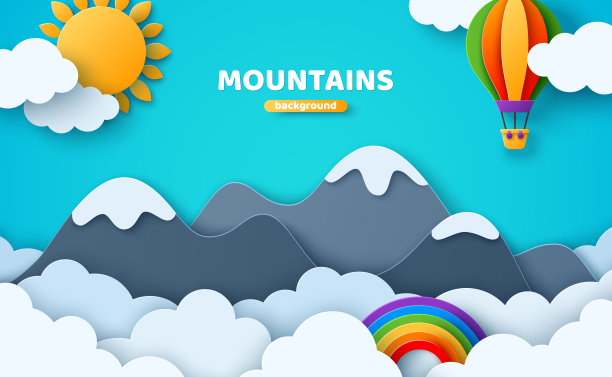 山云剪纸图片下载