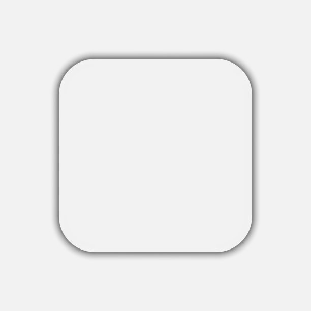 Neumorphic平方按钮。白色几何形状在一个时尚的柔和的3D风格与阴影。图片下载