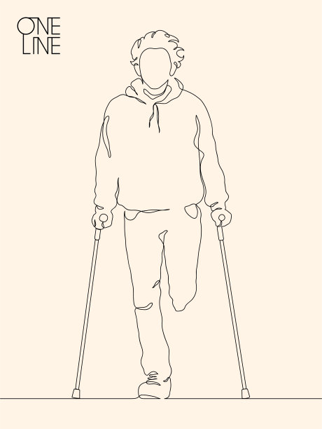 老人拄着拐杖图片下载