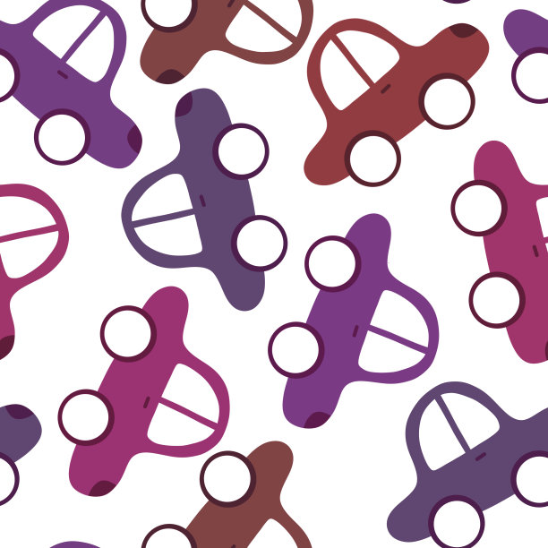 汽车玩具无缝图案的面料和纺织品及包装纺织品图片下载