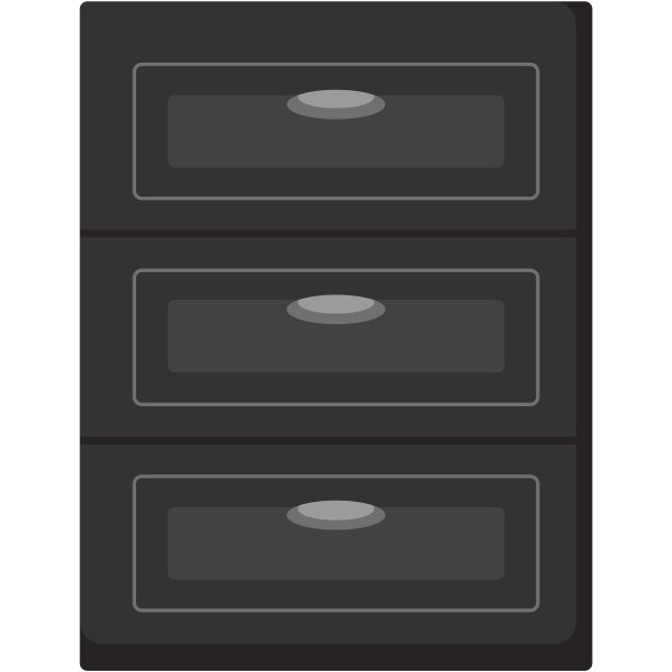 抽屉柜家具对象矢量图标图片下载