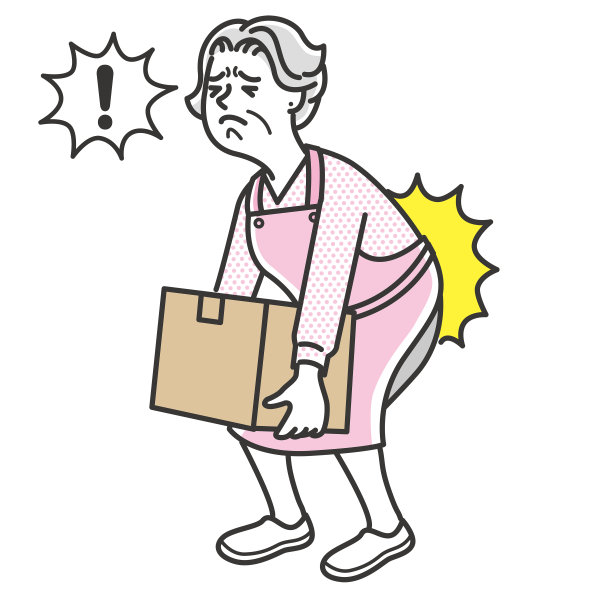 一个背部扭伤的高级女性图片下载