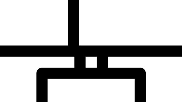 现代床头台灯线条图标图片下载