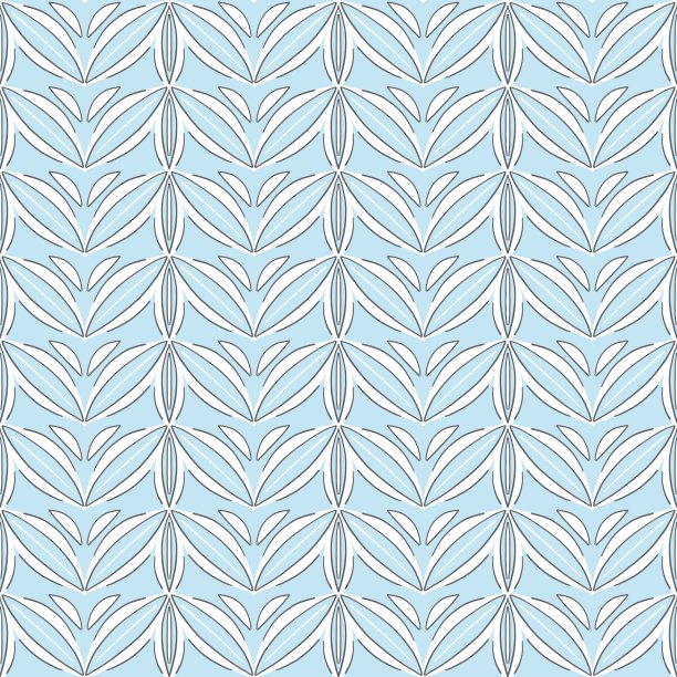 无缝的几何图案。抽象背景蓝色和白色。手绘插图图片下载
