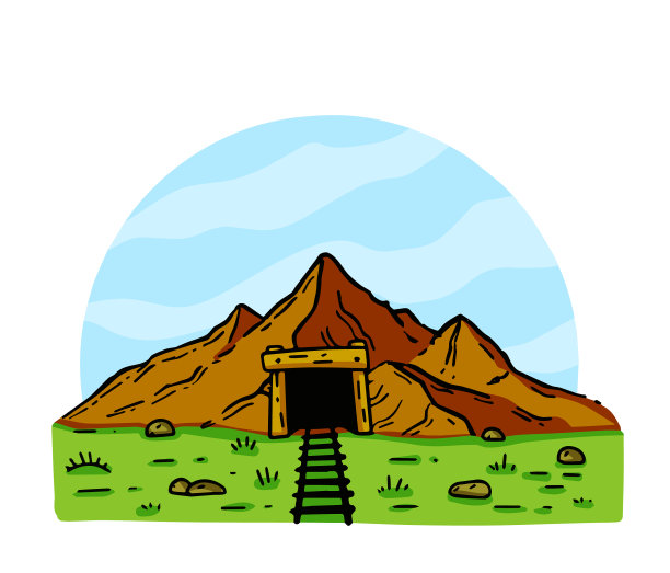 矿井在山岭入口，旧隧道图片下载