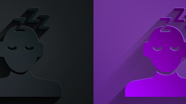 剪纸梦想图标孤立上黑色上紫色图片下载