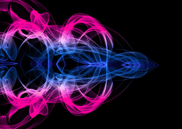 冒烟的抽象分形形状。未来主义的背景图片下载