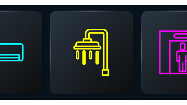 设置线路空调升降和黑色淋浴图片下载