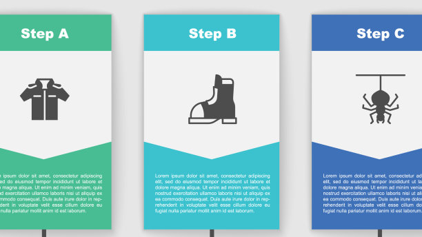 设置衬衫猎人靴子和蜘蛛业务图片下载