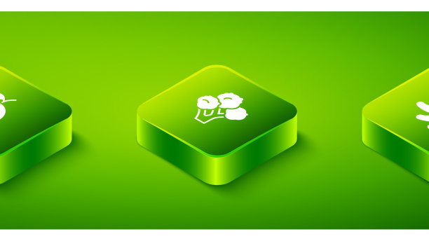 设置等距花椰菜香蕉和李子水果图标图片下载