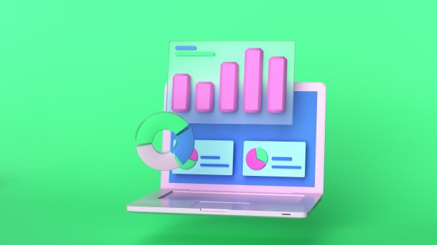 笔记本电脑和商业图形图片下载