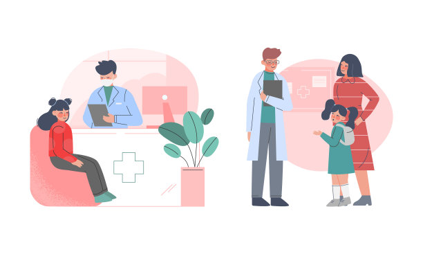 穿着白大褂的医生儿科医生正在检查图片下载