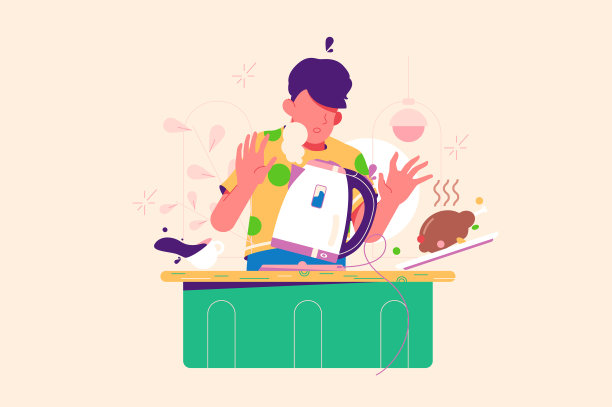 年轻人在准备早餐和饮料图片下载