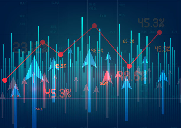 股市图概念的抽象背景图片下载