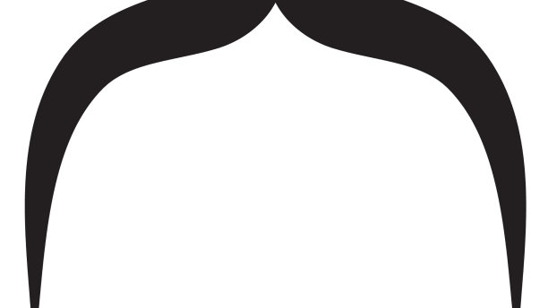 小胡子图标黑色复古风格的胡子剃须图片下载