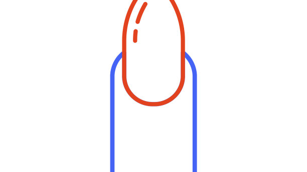 线指甲指甲图标孤立在白色图片下载