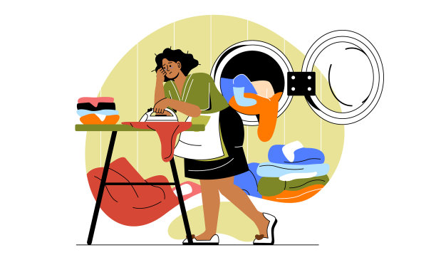 做家务累了的女人图片下载