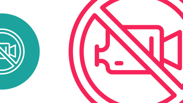 红线禁止标志无录像图标图片下载