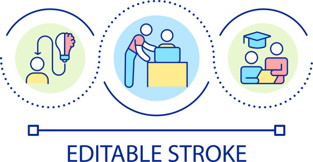 教学循环概念图标图片下载