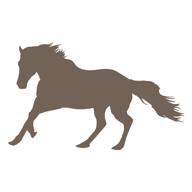 跑马剪影元素质量高图片下载