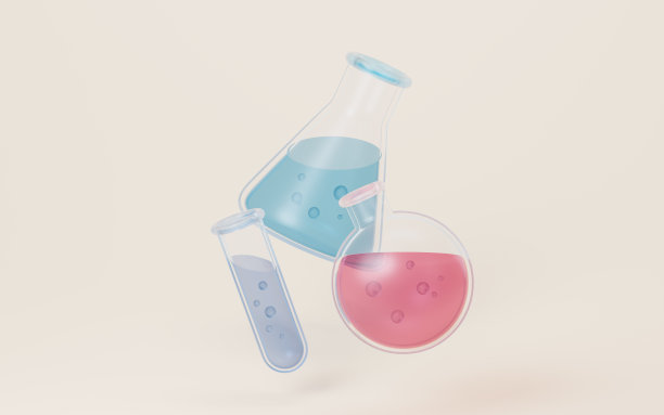 化工设备和试剂，3d渲染。图片下载