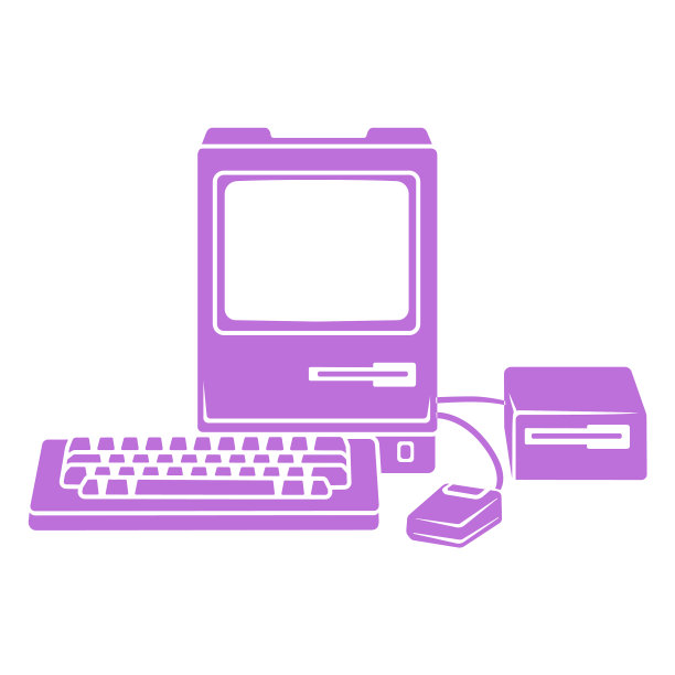 复古电脑套装裁剪出高品质图片下载