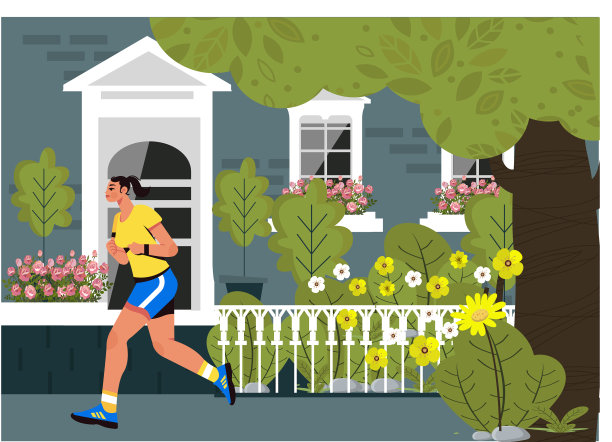 年轻漂亮的女人慢跑运动偶像图片下载