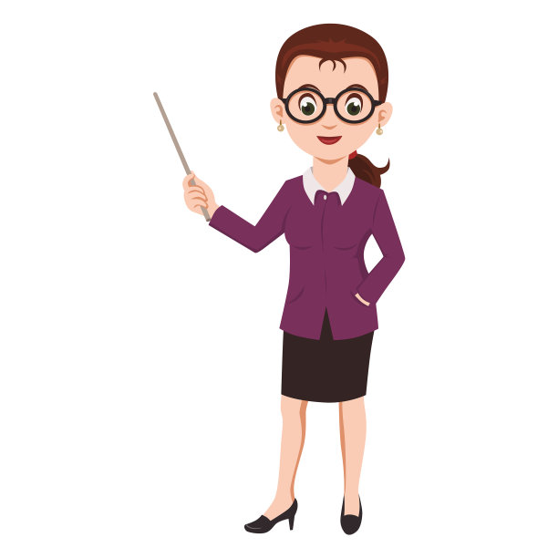 卡通小姐老师素质高图片下载