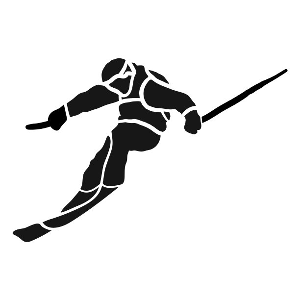 滑雪运动员装备详细廓形高图片下载