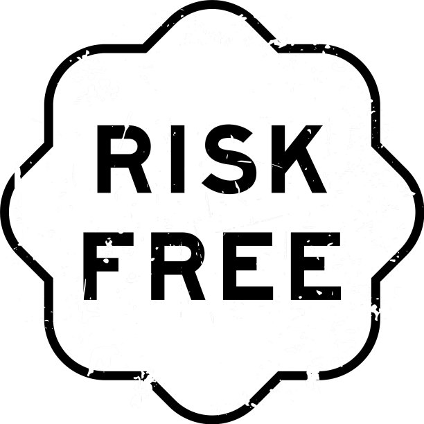 Grunge黑色无风险字橡胶印章图片下载