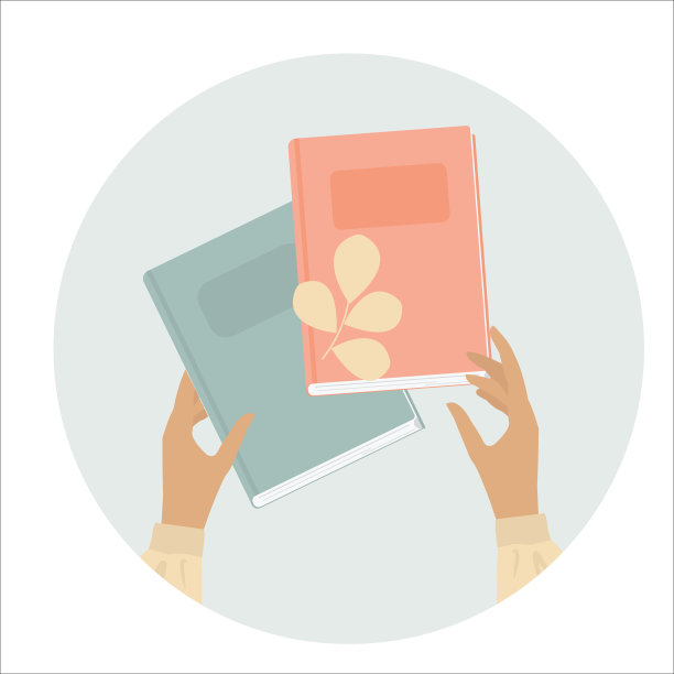 矢量插图与手和书。图片下载