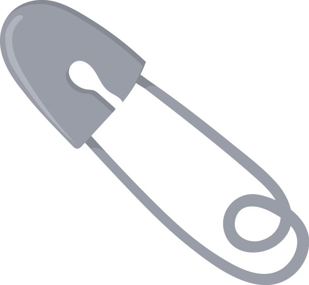 安全别针卡通图标金属布固定图片下载