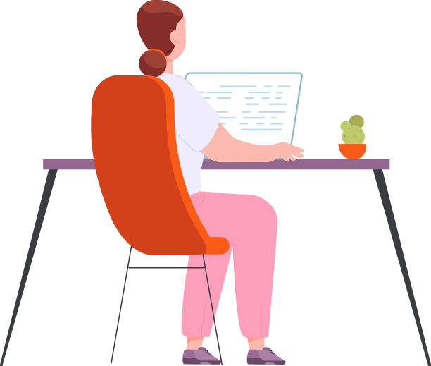 女程序员回头看年轻的自由职业者图片下载