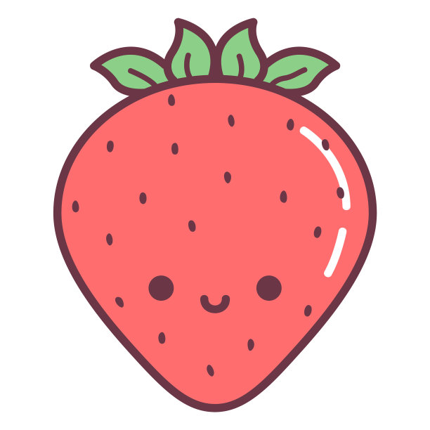 快乐草莓卡通高品质图片下载