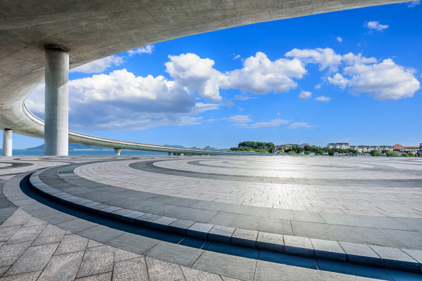 沥青道路和桥梁背景图片下载