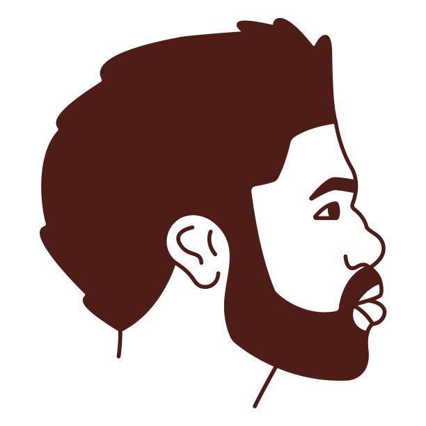 男士发型轮廓饱满，笔触高品质图片下载