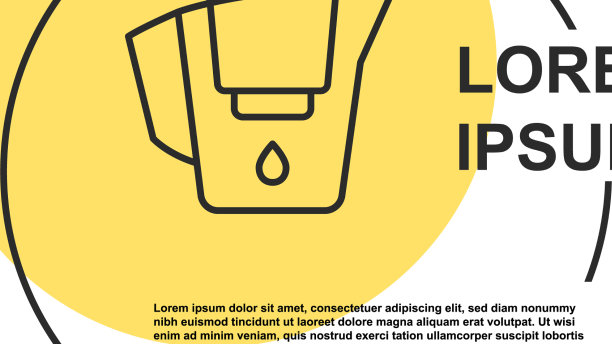 带有滤镜图标的黑线水罐图片下载