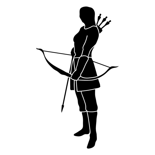 传统女子射手高品质廓形图片下载
