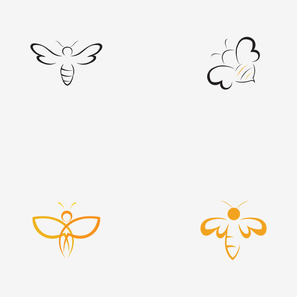 自然蜂蜜标志图标设计图片下载