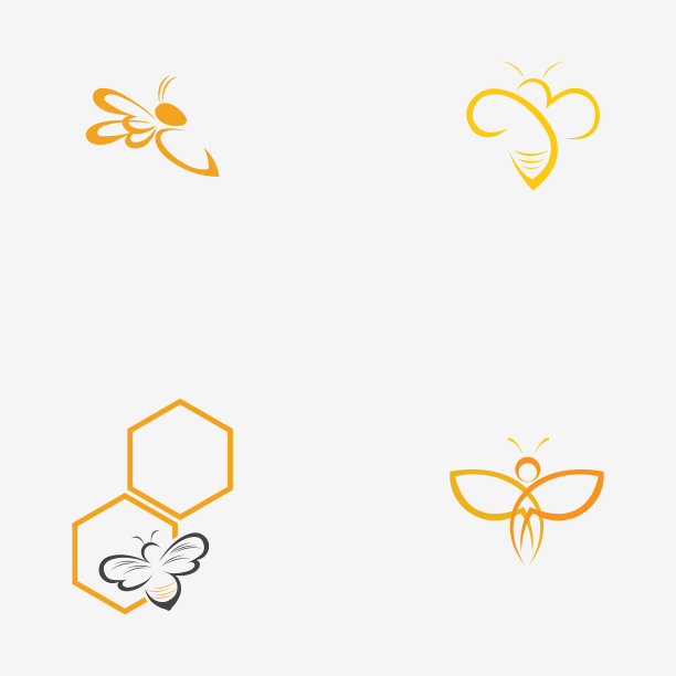 自然蜂蜜标志图标设计图片下载