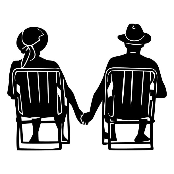 夏日情侣沙滩椅品质高图片下载