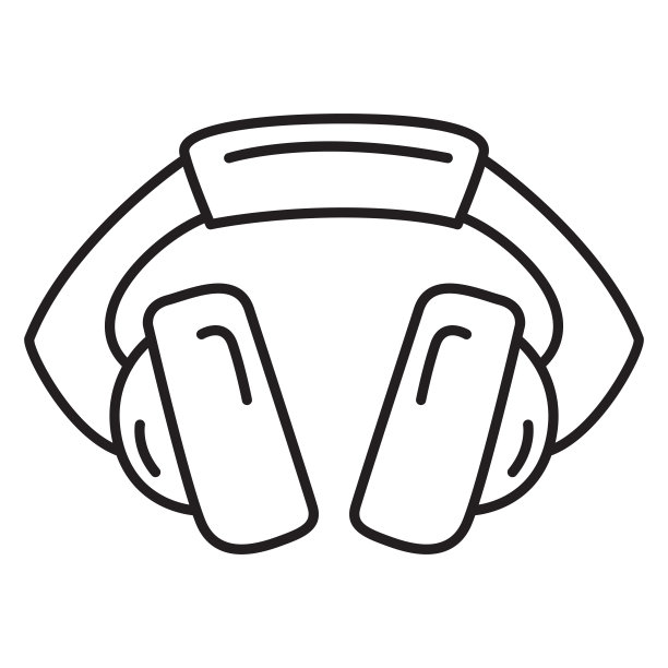 无线耳机外形图标。在白色背景上独立。图片下载