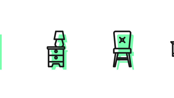 集线椅图书室书架家具图片下载