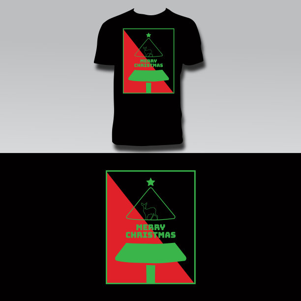 圣诞t恤设计图片下载