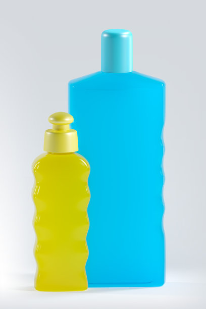 3d渲染，护理产品，洗发水，着色瓶，造型瓶图片下载
