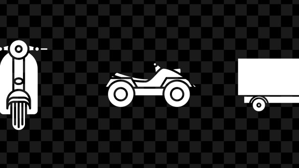 设置复古小型货车滑板车双层巴士图片下载